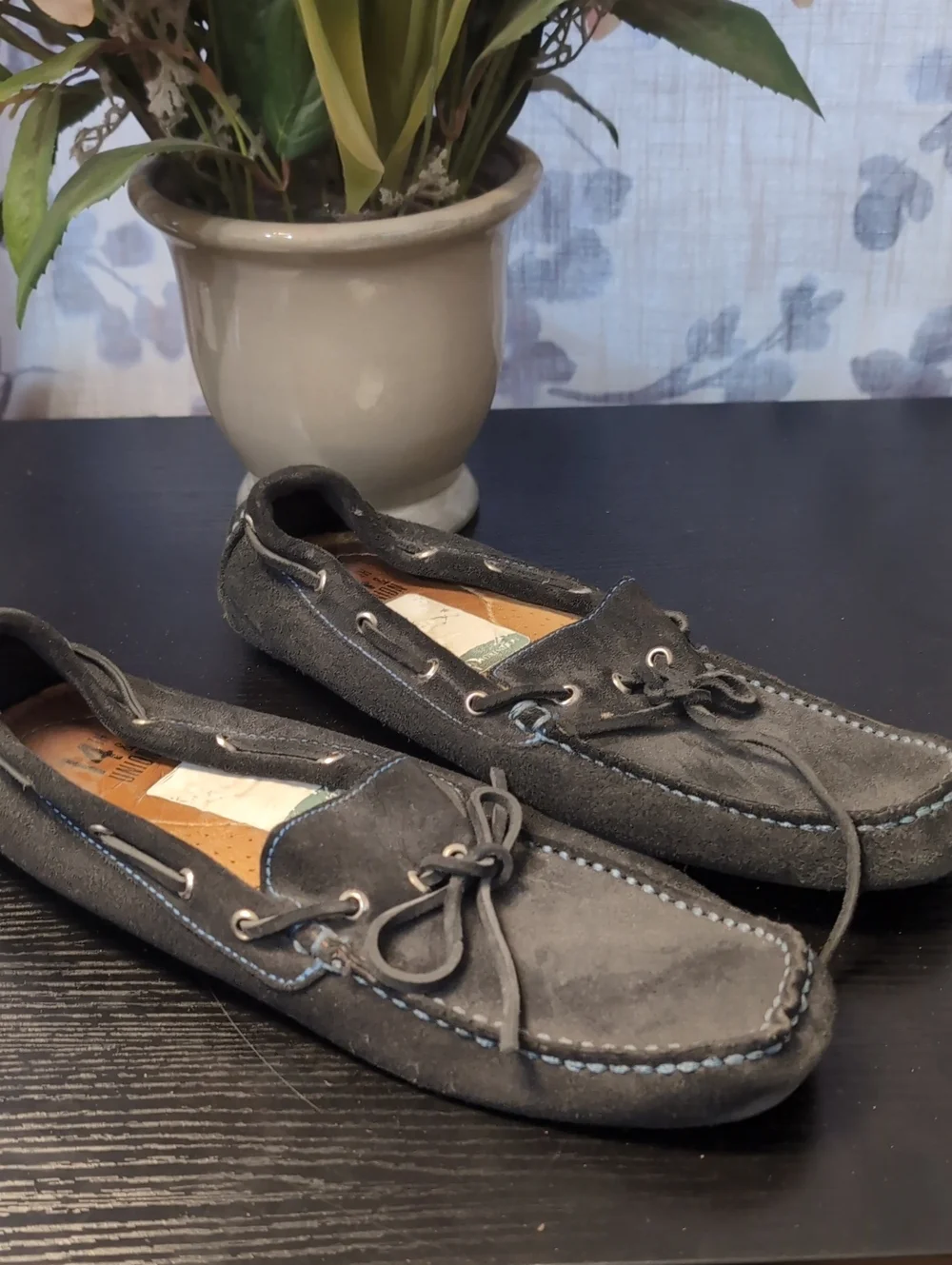 Men's Gray Suede Moccasin Driving Loafers